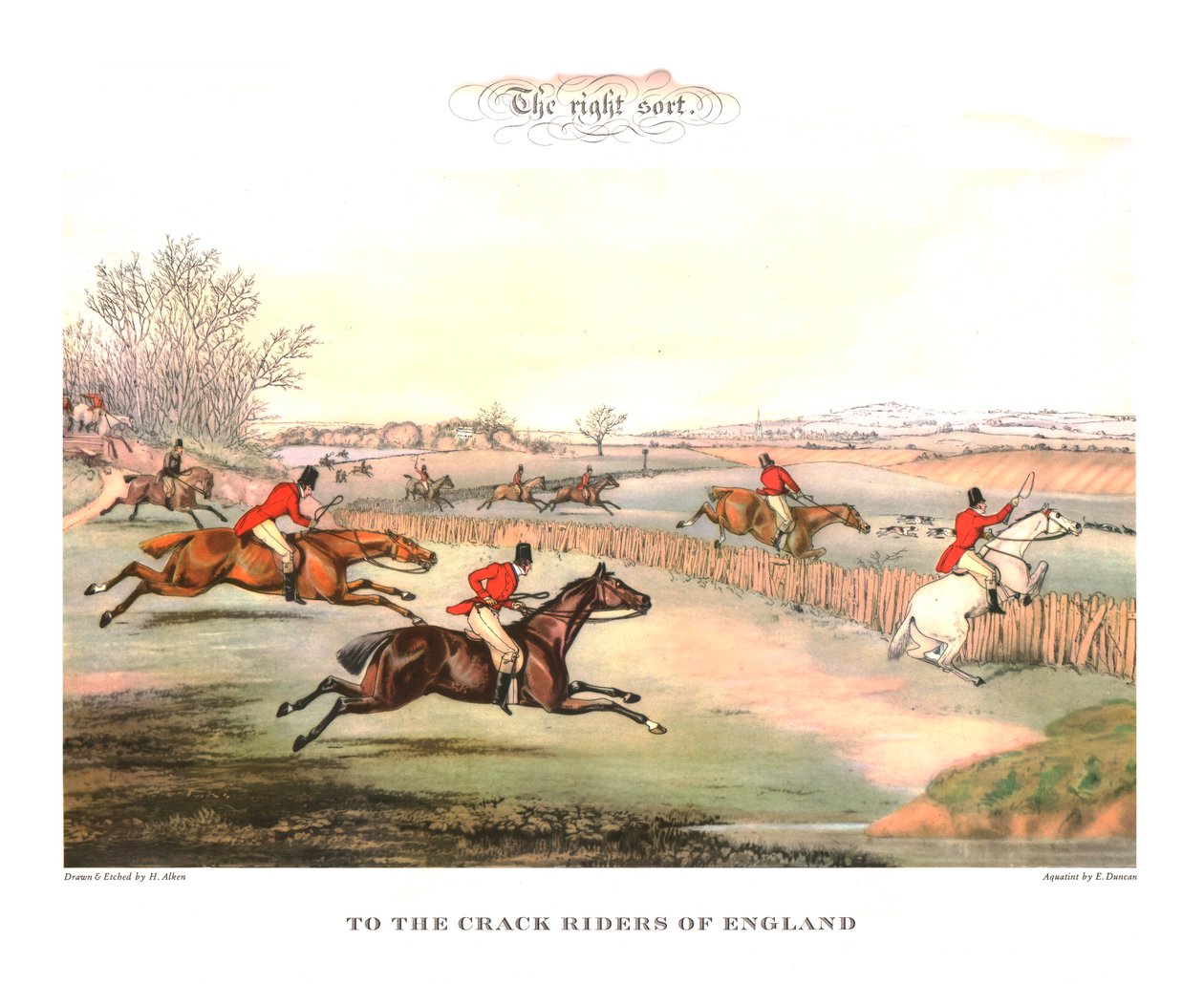 Správné řazení. To The Crack Riders Of England, polovina 19. století, c1955. od Unbekannt