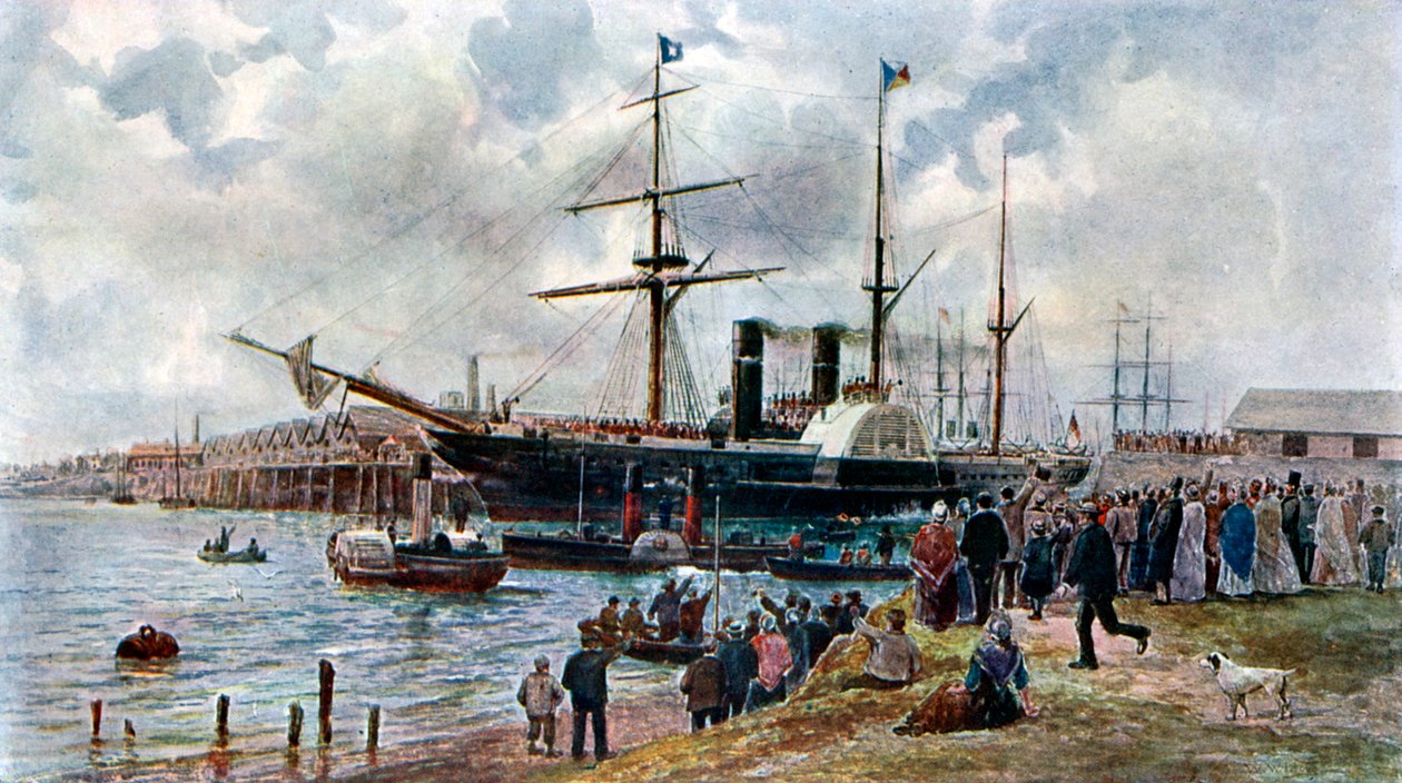 Ripon opouští Southampton s vojáky na Krym, 1904 od Unbekannt