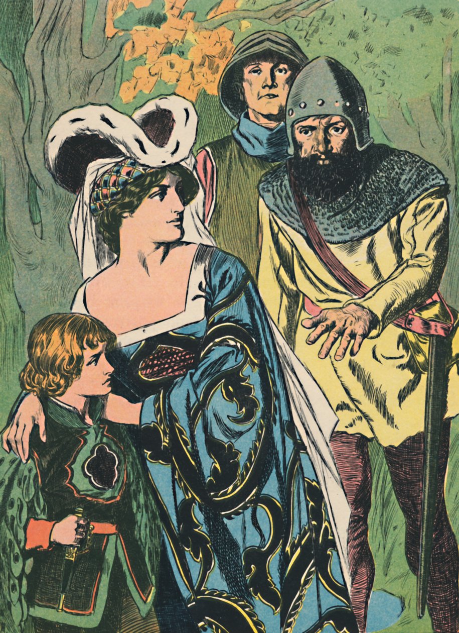 Loupežníci objevují královnu Margaret a prince, c1907 od Unbekannt
