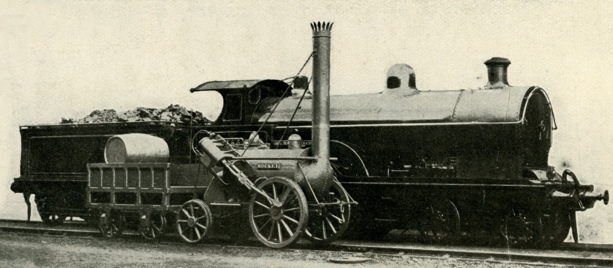 Raketa v kontrastu se ztraceným typem 4-4-0, c1930. od Unbekannt