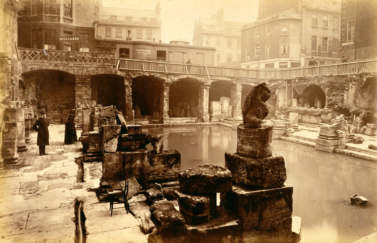 Římské lázně, Bath, 19. století od Unbekannt