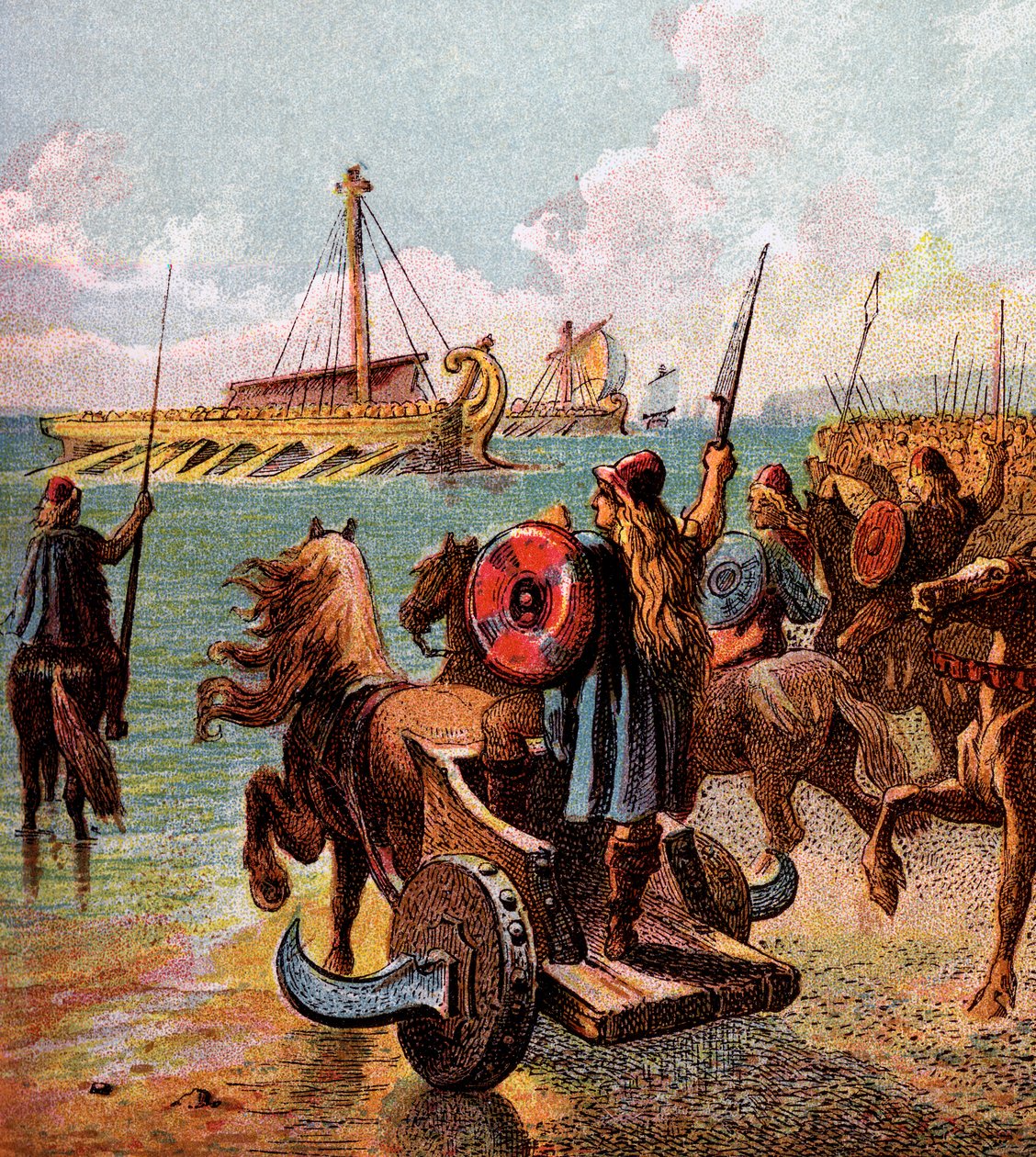Římané dobyli Británii, c1850 od Unbekannt