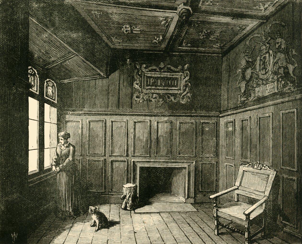 Místnost na Edinburském hradě, ve které James VI. Narozen, 1890. od Unbekannt