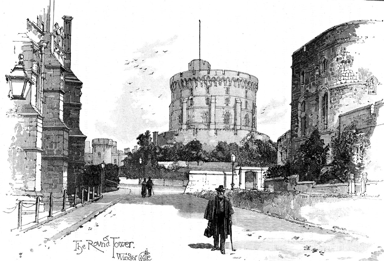 The Round Tower, Windsor Castle, Berkshire, 1900 od Unbekannt