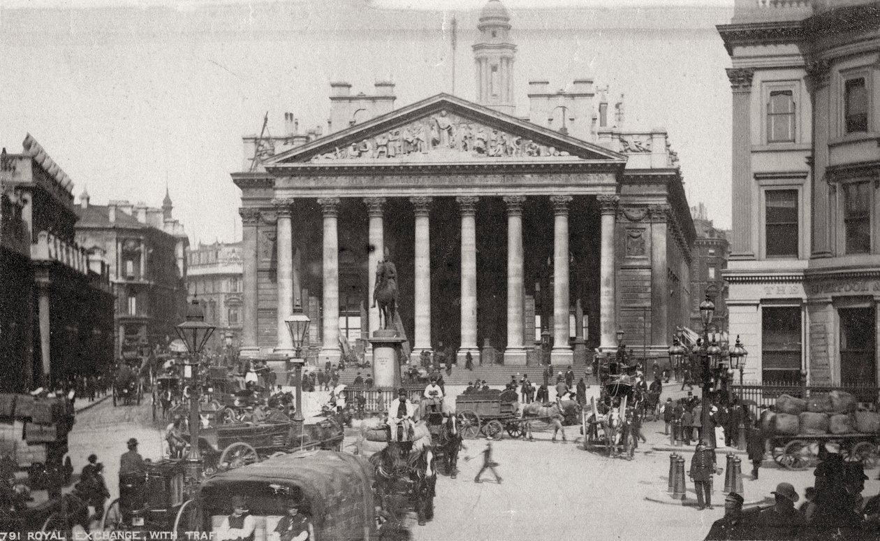 The Royal Exchange, Londýn, konec 19. nebo začátek 20. století od Unbekannt