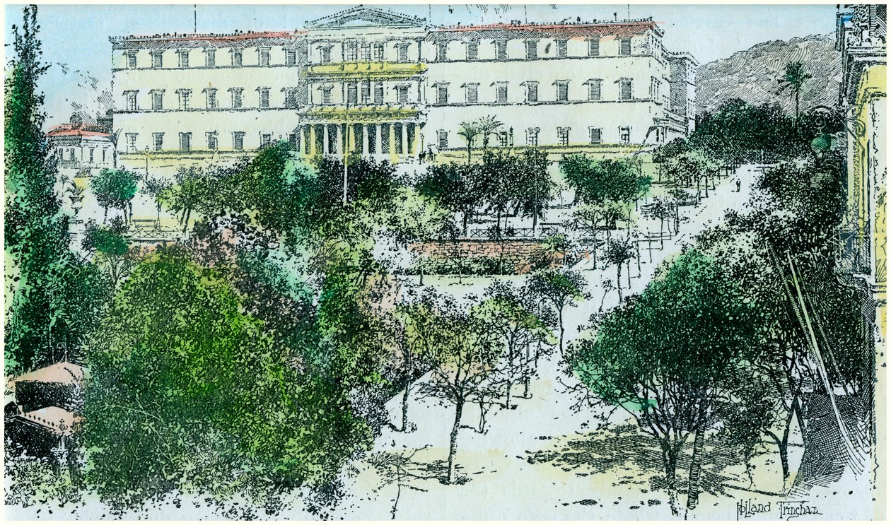 Královský palác, Atény, Řecko, c1890 od Unbekannt
