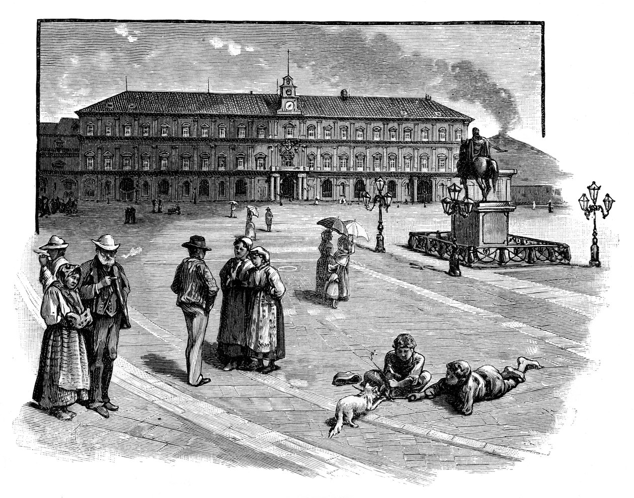Královský palác, Neapol, Itálie, c1888 od Unbekannt
