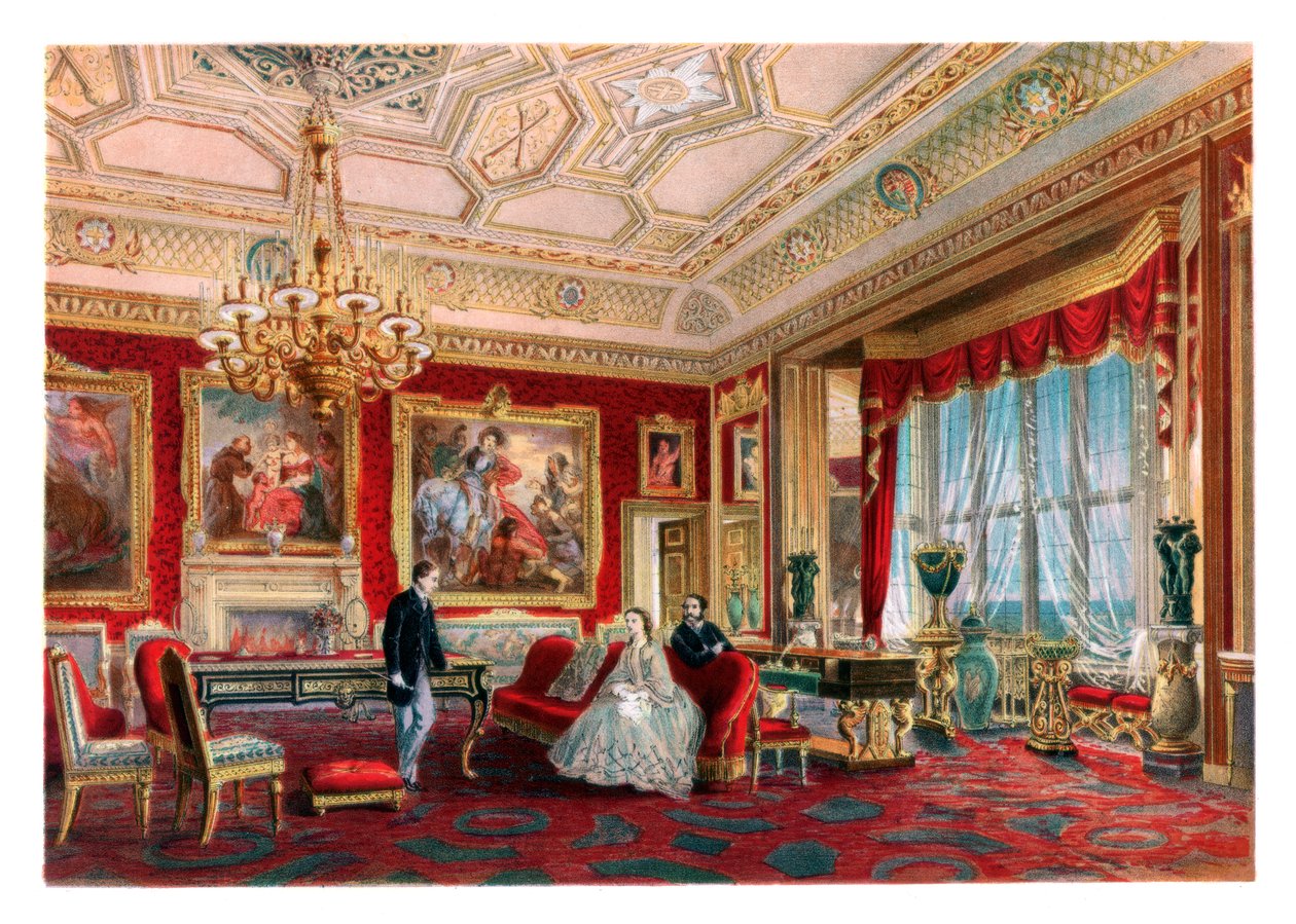 Rubensův pokoj, hrad Windsor. c1850-1910 od Unbekannt