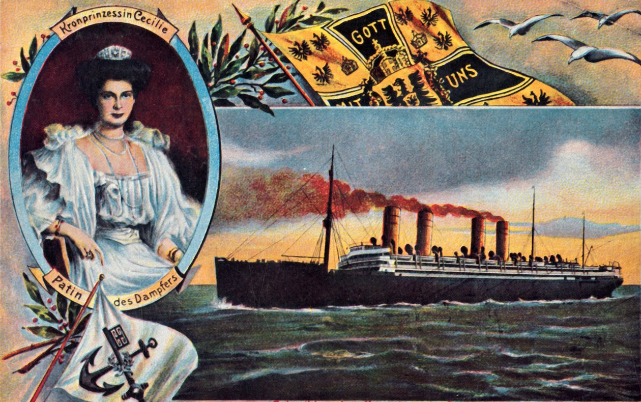 SS Kronprinzessin Cecilie, c1910. od Unbekannt