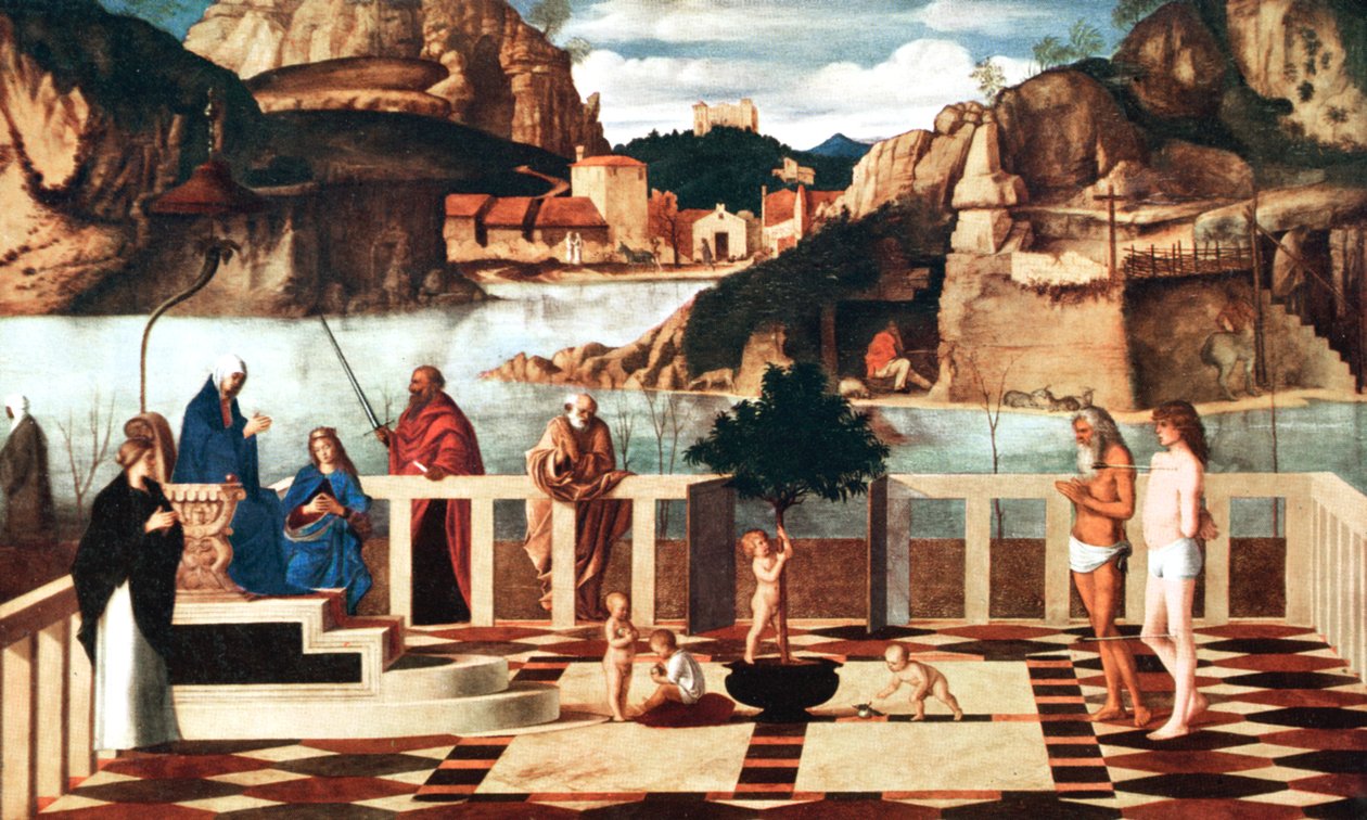 Posvátná alegorie, 1490-1500, 1925 od Unbekannt