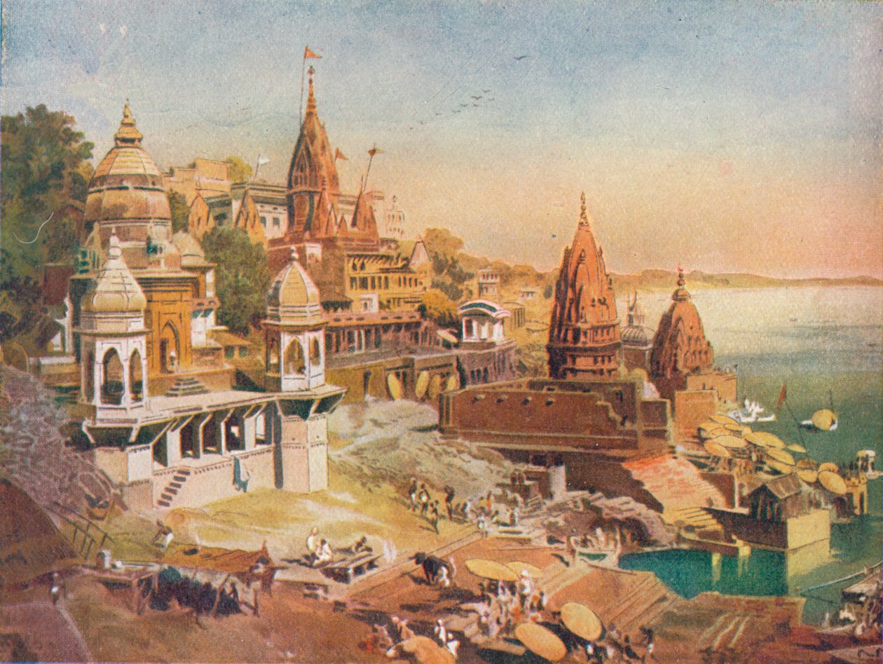Posvátné město hinduistů: Benares na Ganze, 1908 od Unbekannt
