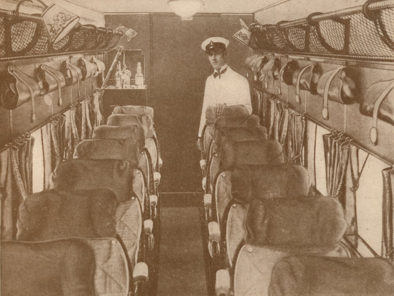 Saloon letadla Londýn-Paříž, 1927 od Unbekannt