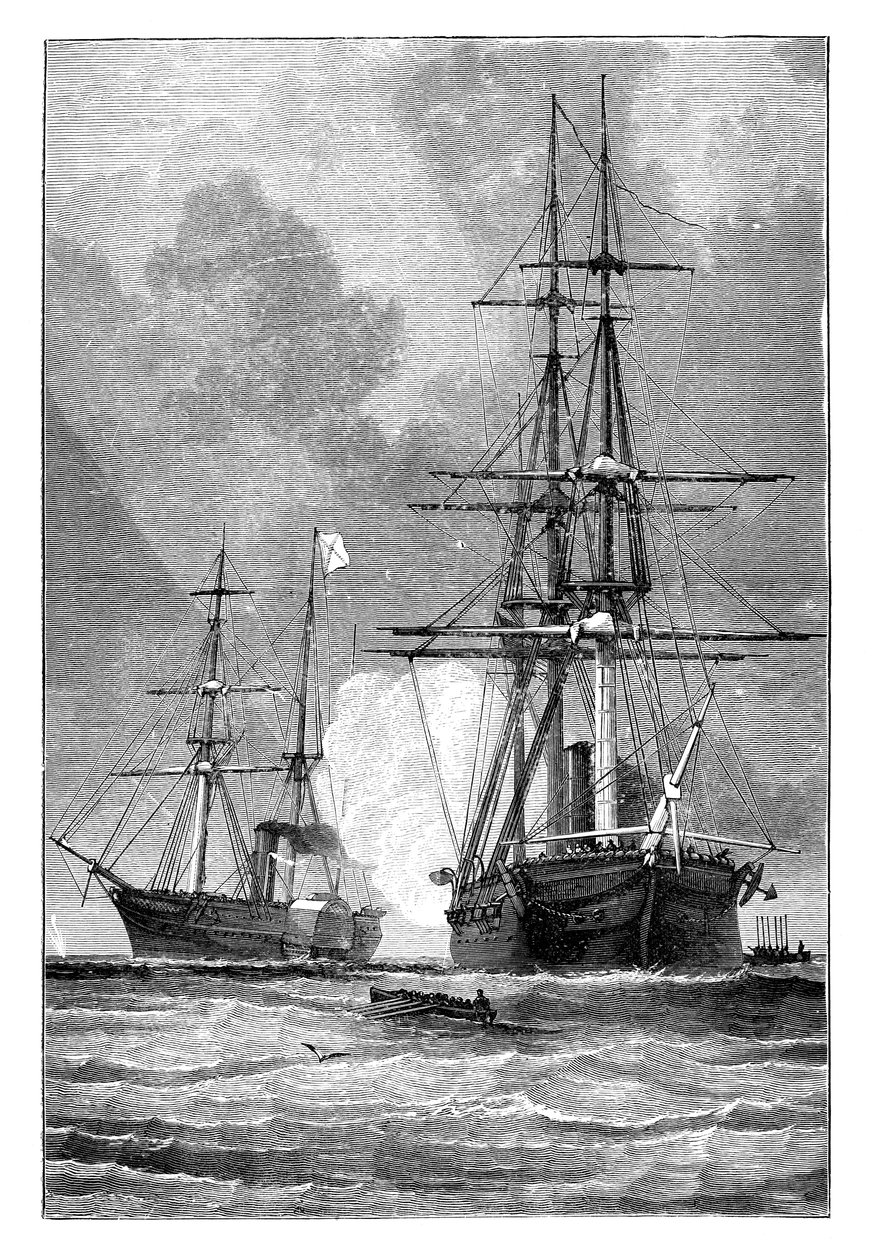 San Jacinto, zastavení Trent, 1861 od Unbekannt
