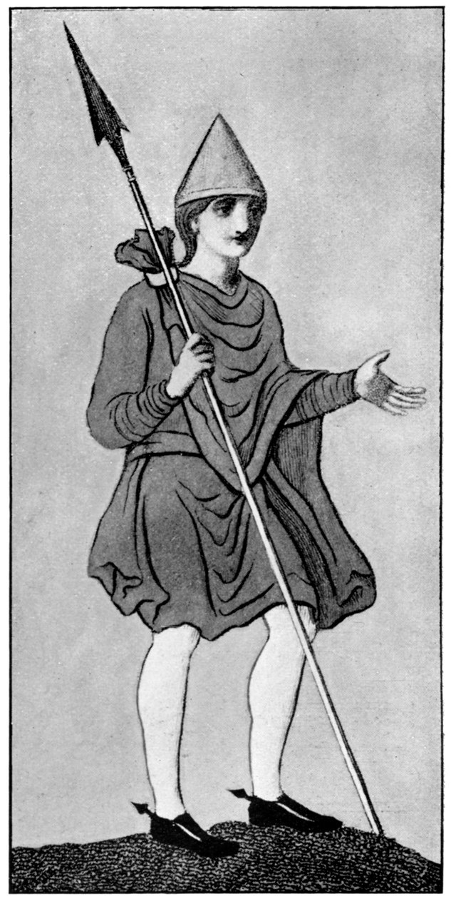 Saský plášť, ukazující způsob upevnění, 1910 od Unbekannt
