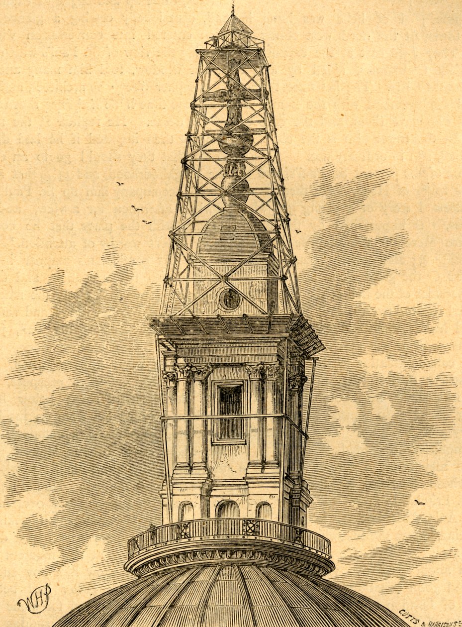 Lešení a observatoř na St. Pauls v roce 1848, 1897. od Unbekannt