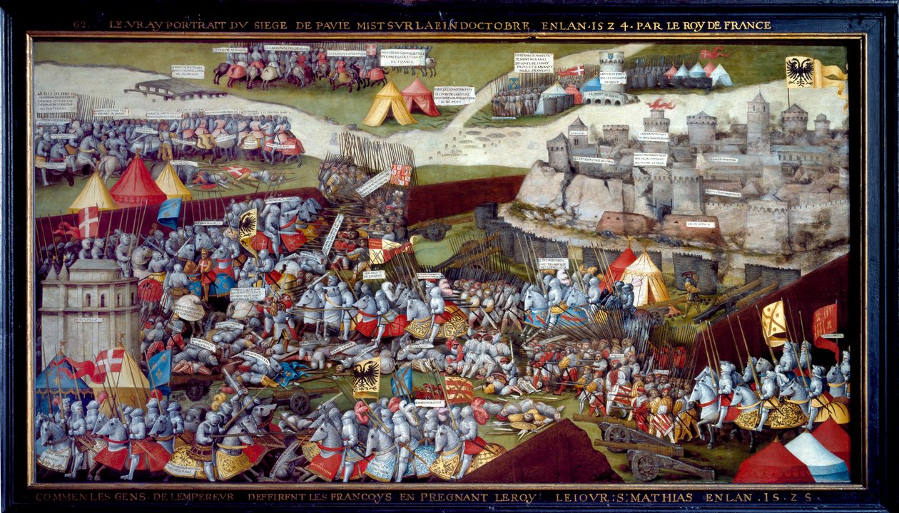 Obléhání a bitva u Pavie, 1525-1528 od Unbekannt