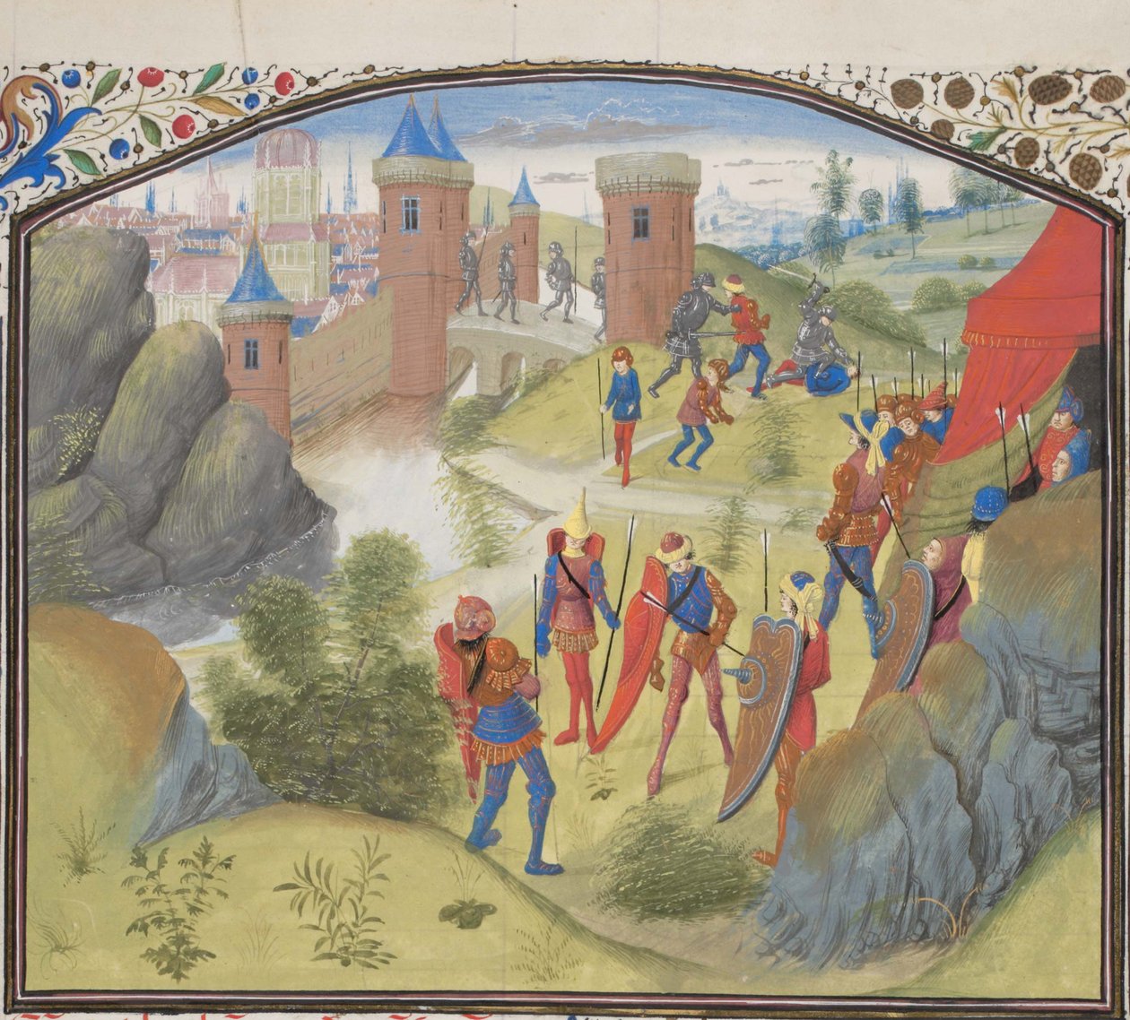 Obléhání Antiochie. Miniatura z Historia od Viléma z Tyru, 60. léta 14. století od Unbekannt