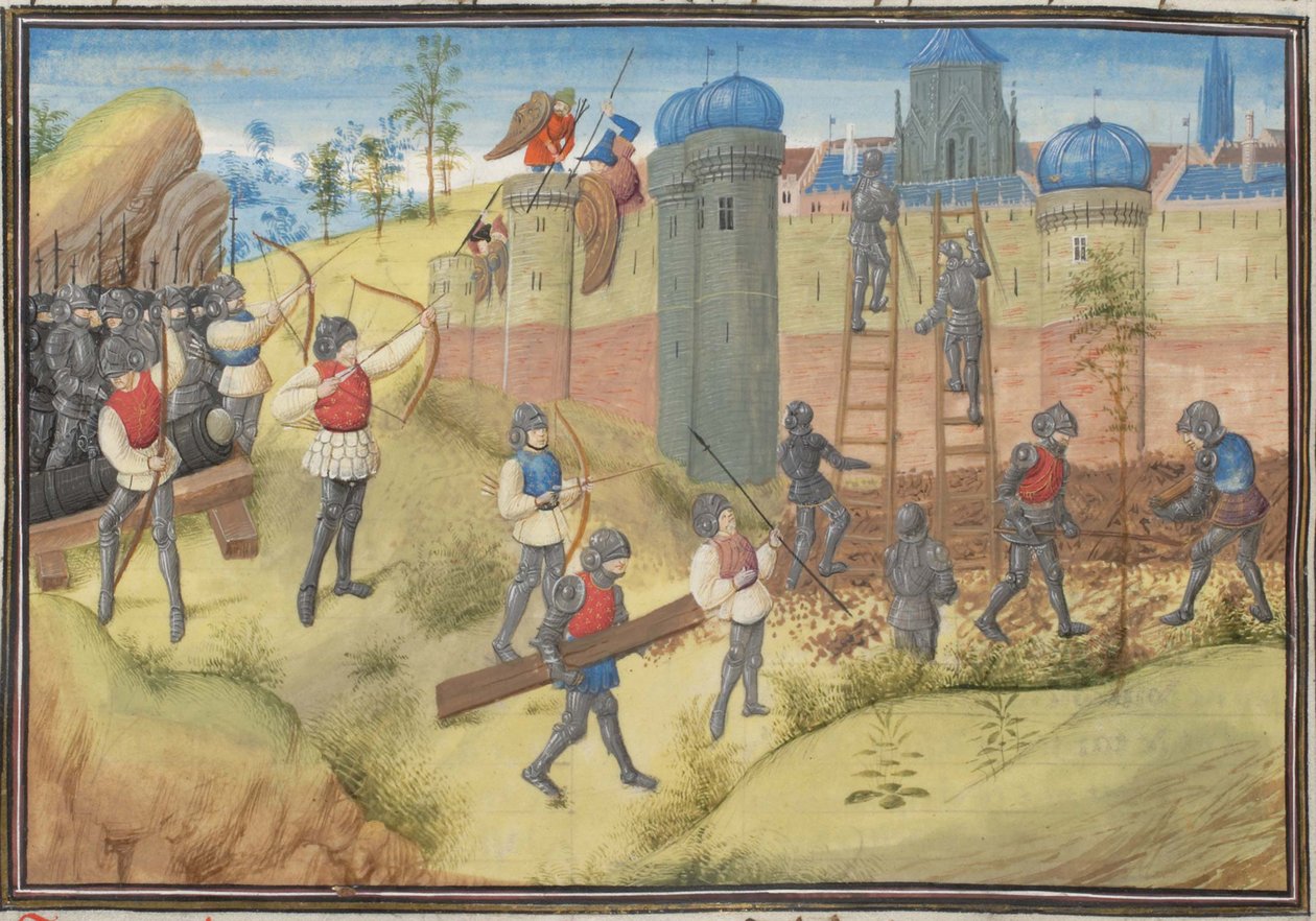Obléhání Jeruzaléma, 1099. Miniatura z Historia od Viléma z Tyru, 60. léta 14. století od Unbekannt