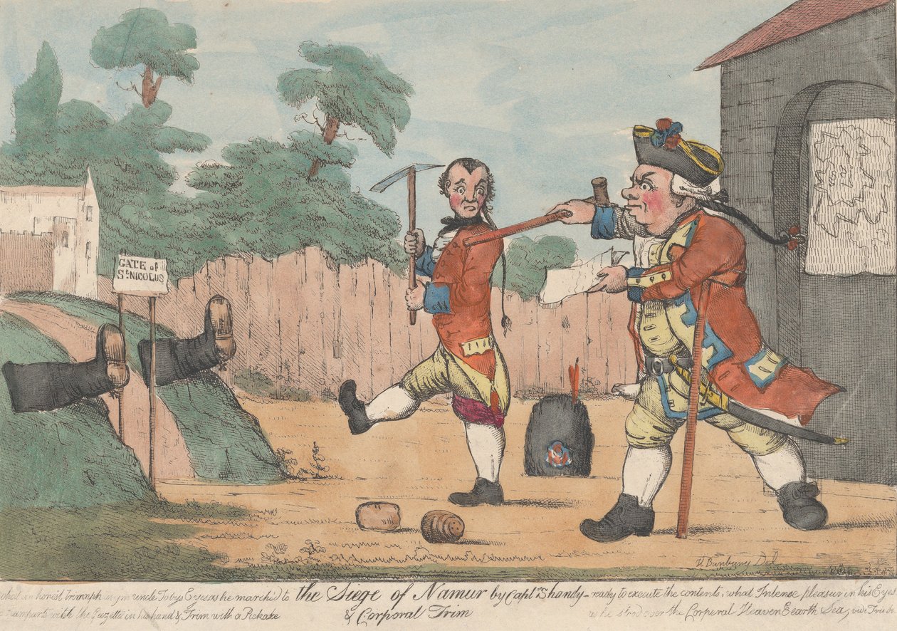 Obléhání Namuru od kapitána Shandyho a desátníka Trima Tristrama Shandyho, 1800-20. od Unbekannt