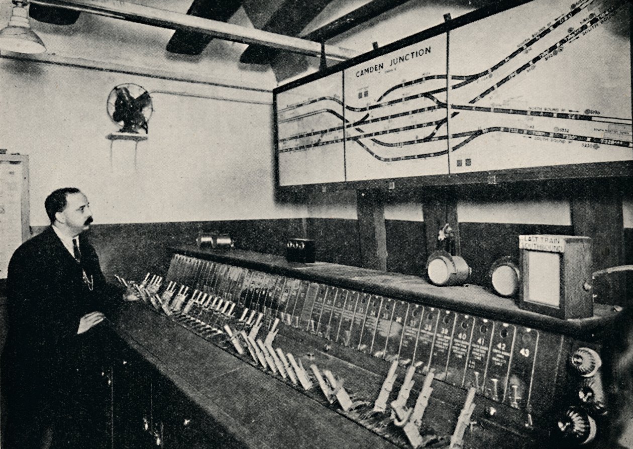 Signal-Box na křižovatce tubusů, 1926 od Unbekannt