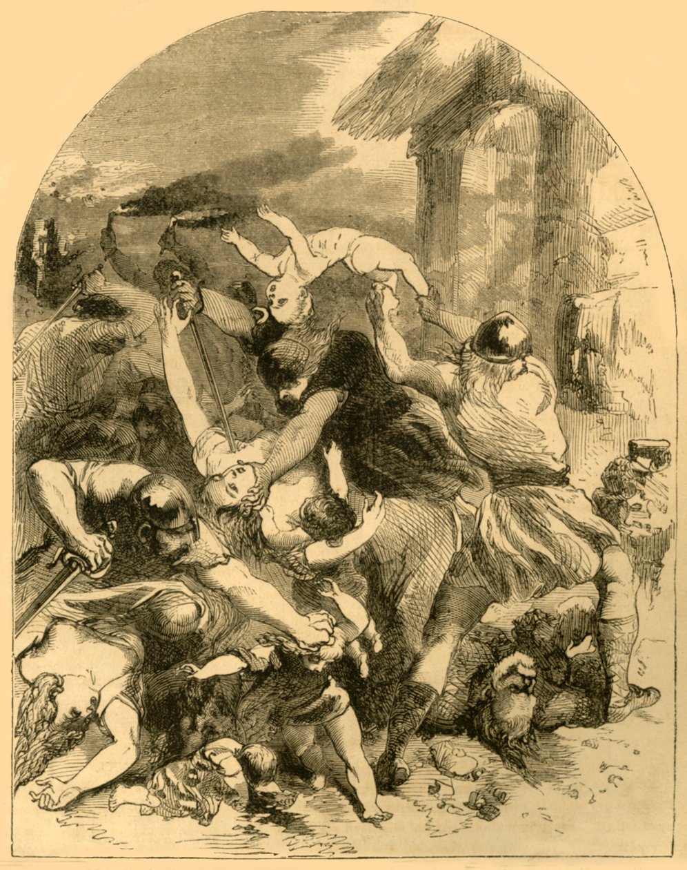 Sestra krále Sweyna zavražděná při Všeobecném masakru Dánů Sasy 1002, c1890. od Unbekannt