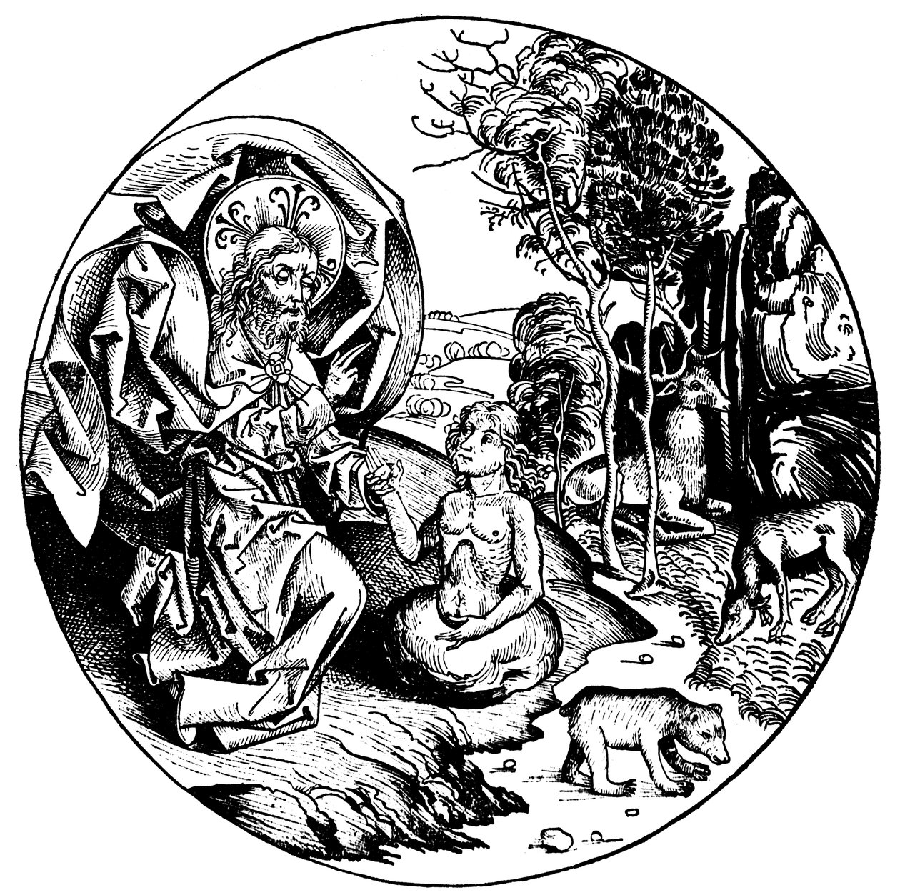 Šestý den stvoření, 1493 od Unbekannt