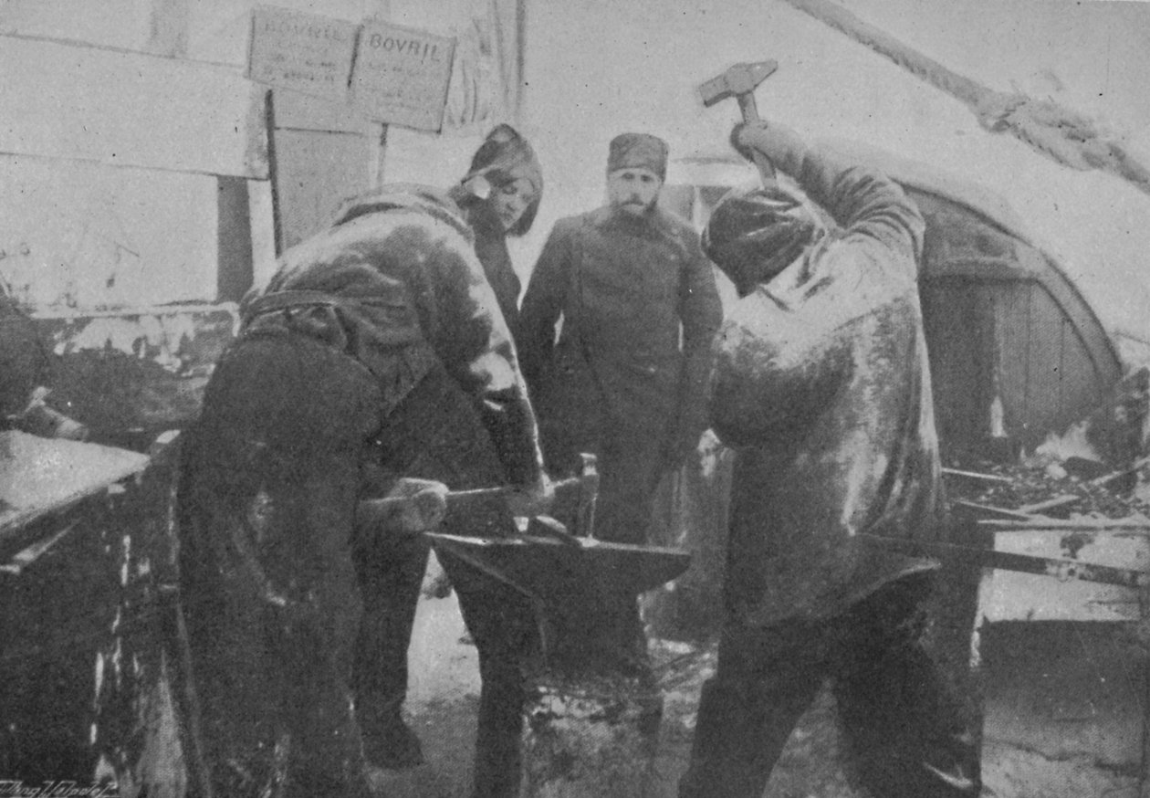 Kovárna na palubě Framu, 1897 od Unbekannt
