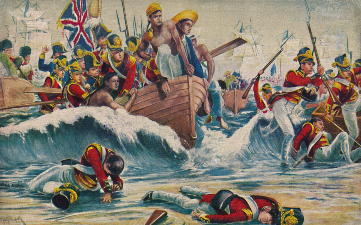 Somersetská lehká pěchota. Zoufalé přistání v Aboukir Bay, 1801, 1939 od Unbekannt