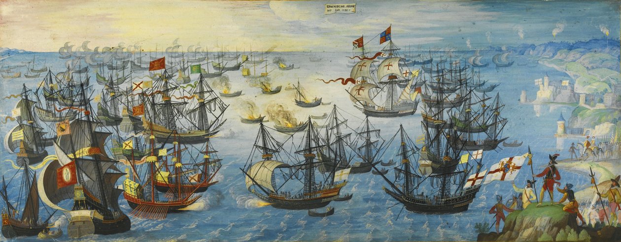 Španělská armáda u jižního pobřeží Anglie, 1588 od Unbekannt
