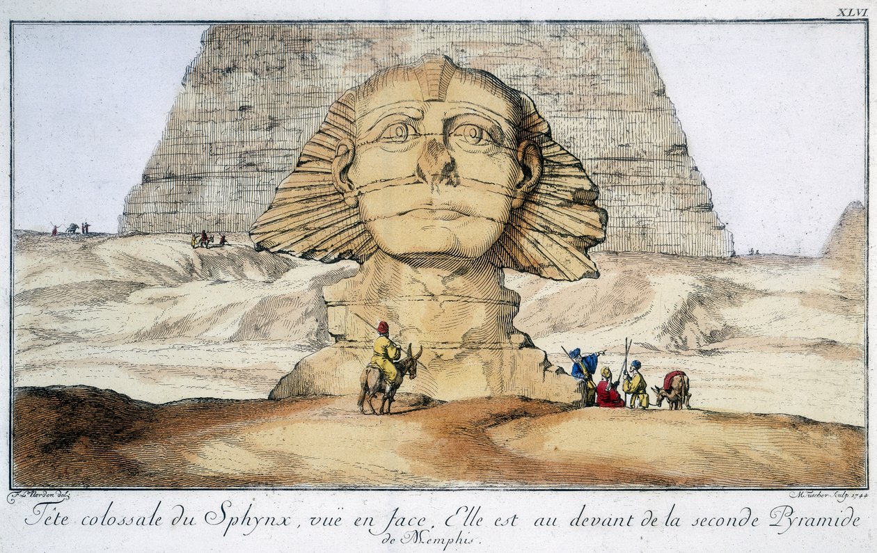 Sfinga, Egypt, 1744 od Unbekannt