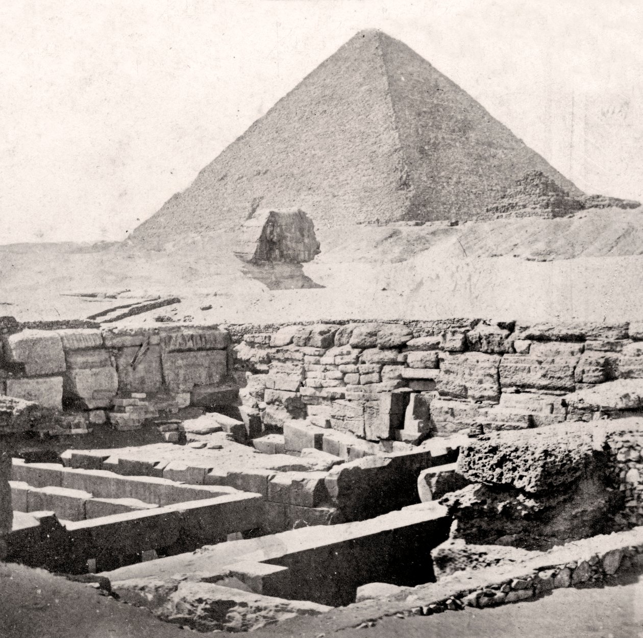 Sfinga a Velká pyramida, Egypt, počátek 20. století od Unbekannt