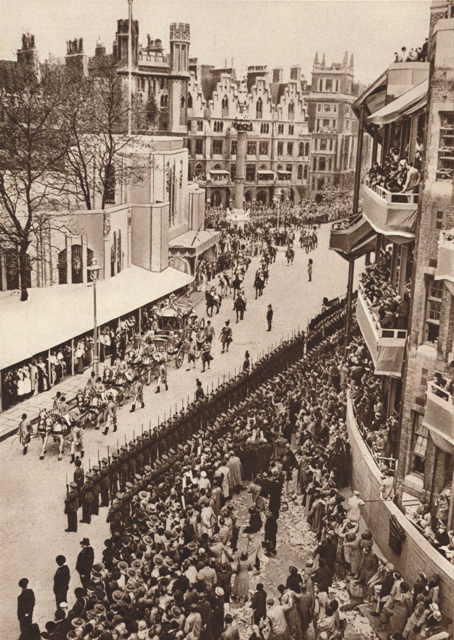 State Coach opouští Westminsterské opatství po korunovaci krále Jiřího VI., 1937 od Unbekannt