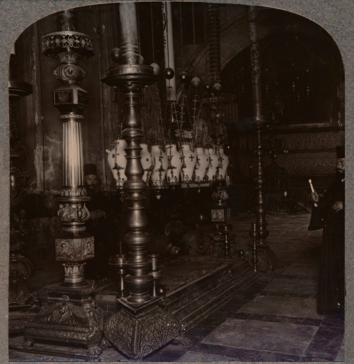 Kámen Zvěstování v kostele Svatého hrobu, Jeruzalém, c1900 od Unbekannt
