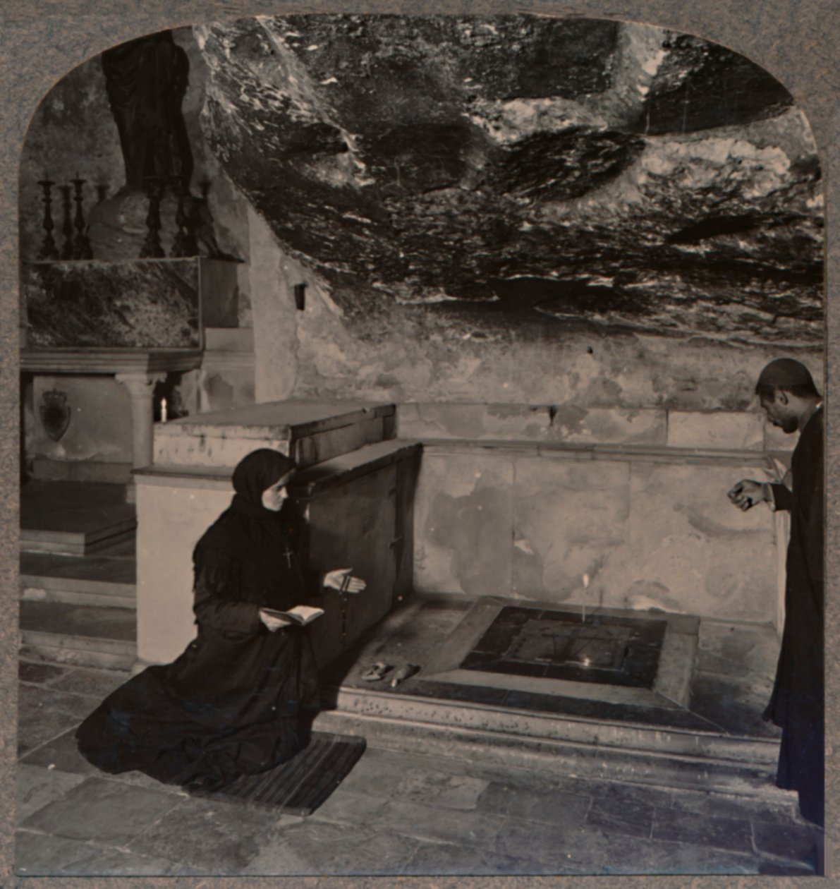 Kámen pomazání, kostel svatého hrobu, Jeruzalém, c1900 od Unbekannt