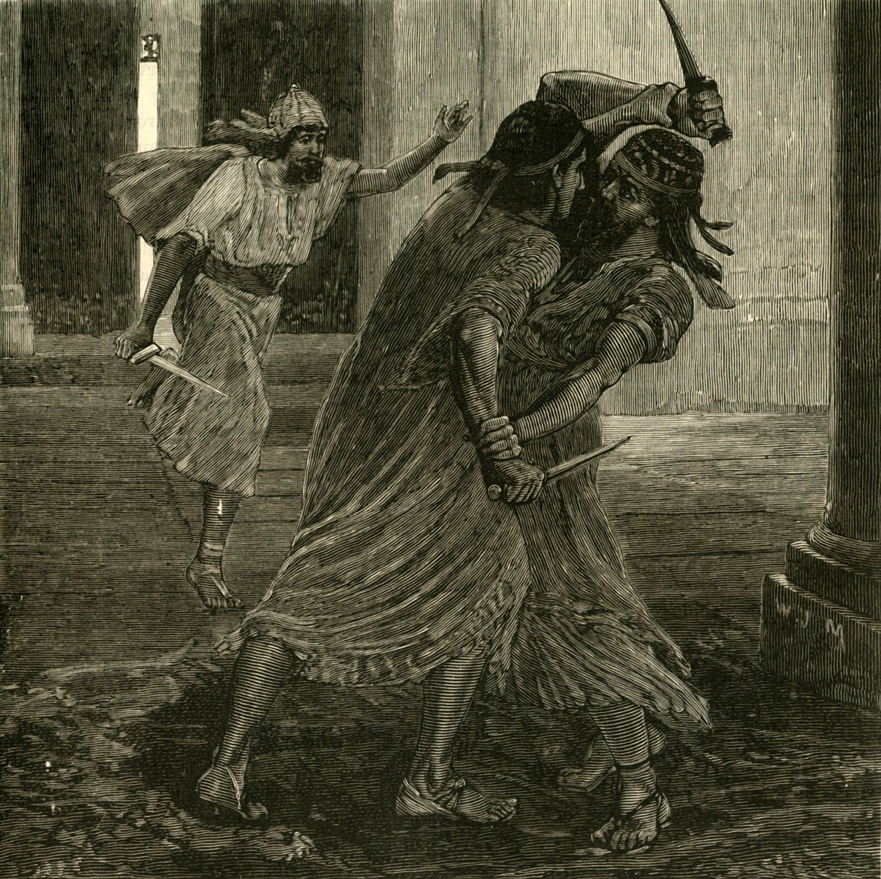 Boj mezi Gomates a Gobryas, 1890. od Unbekannt