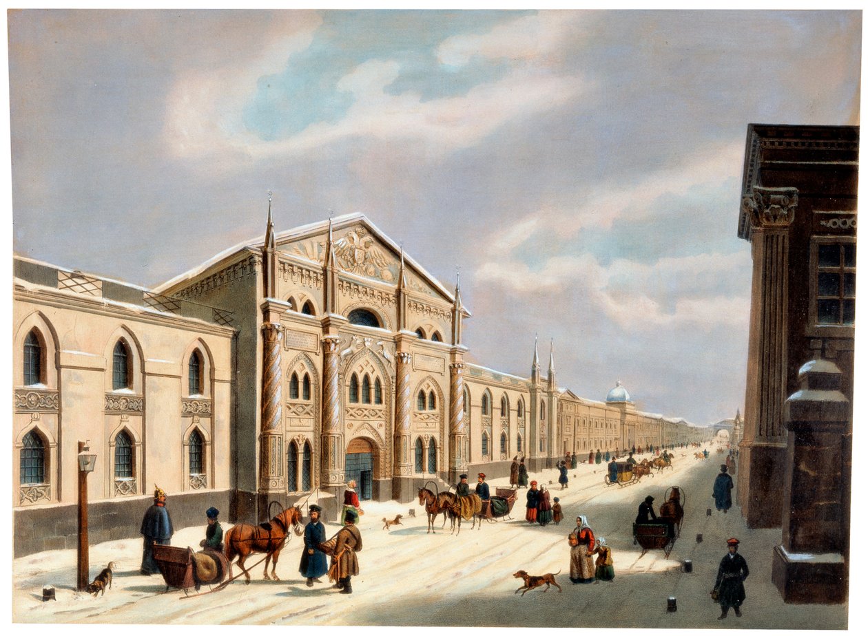 Synodální tiskárna, Nikolskaya Street, Moskva, Rusko, 40. léta 19. století. od Unbekannt