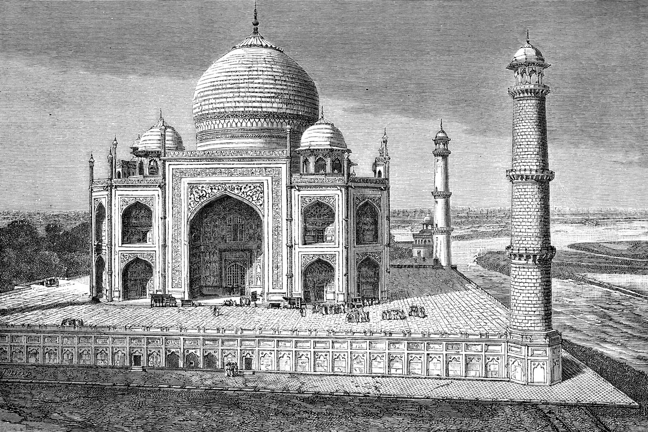 Taj Mahal, Agra, Indie, 1895 od Unbekannt