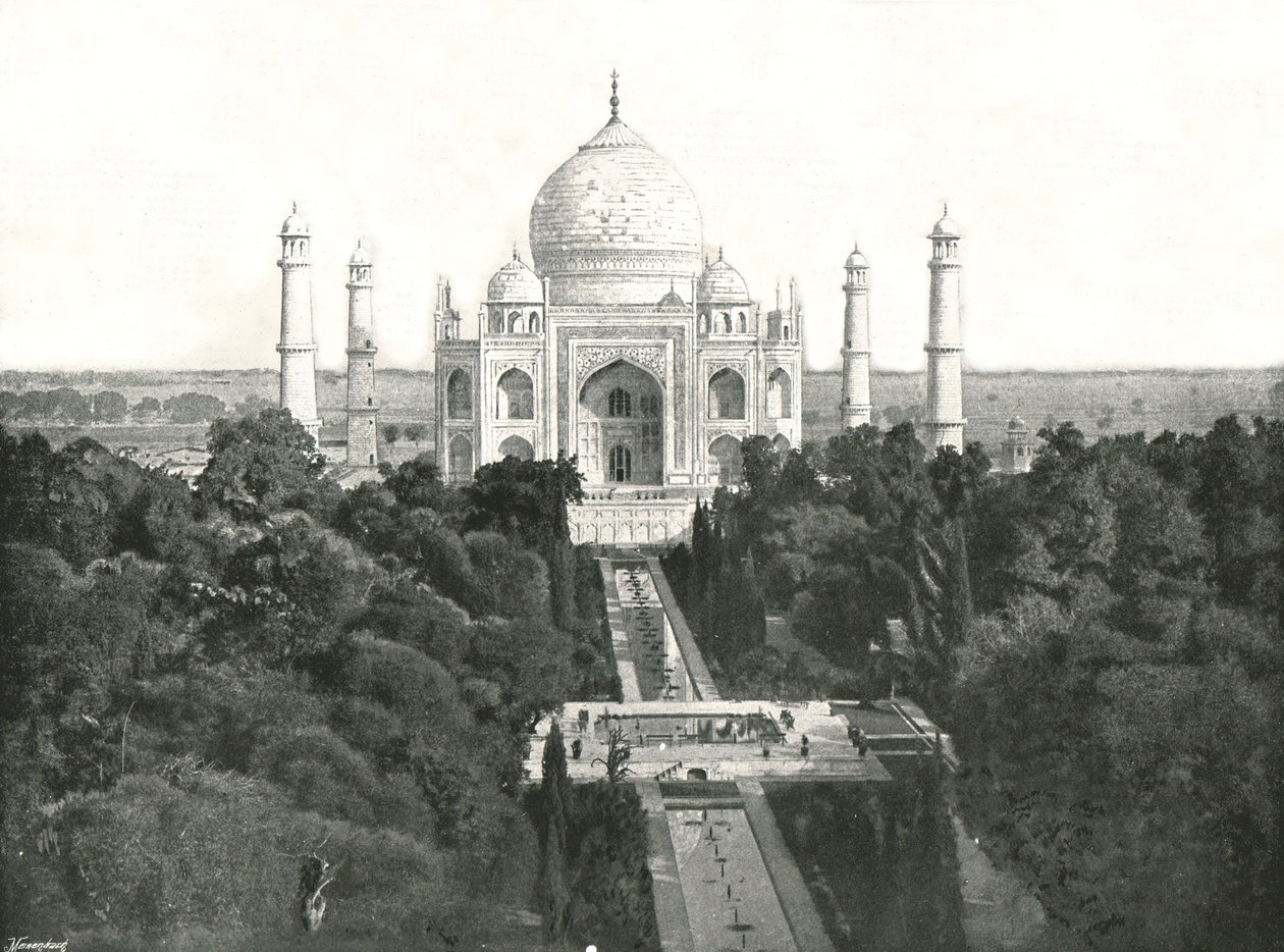 Taj Mahal, Agra, Indie, 1895. od Unbekannt