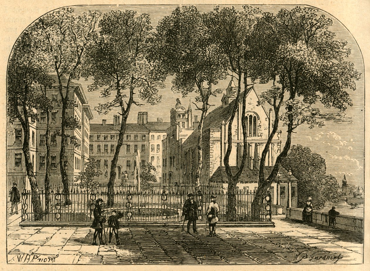 Chrámová fontána, ze starého tisku, 1897. od Unbekannt