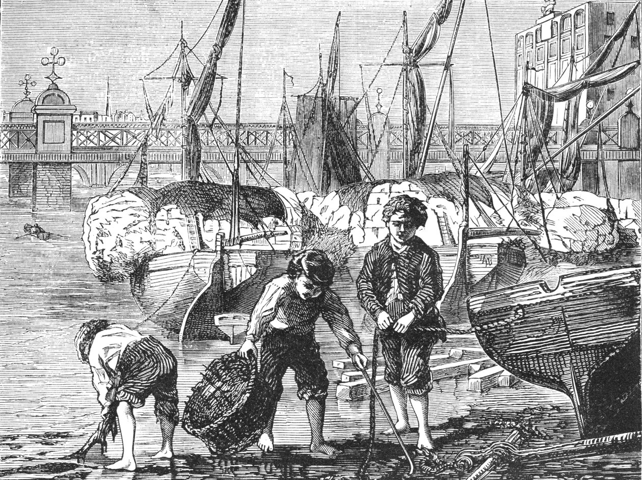 Temže při nízké vodě, 1897. od Unbekannt