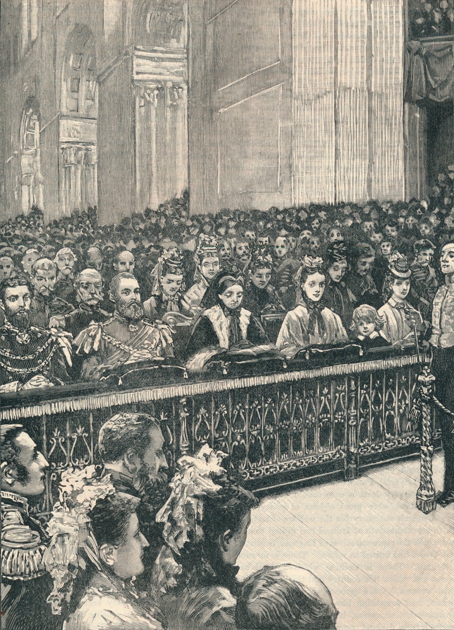 Bohoslužba díkůvzdání v katedrále St. Pauls, 1906 od Unbekannt