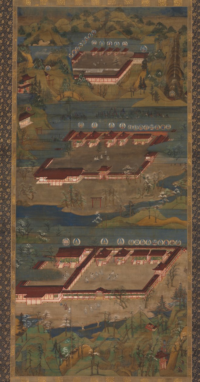 Tři posvátné svatyně v Kumano: Kumano Mandala, c. 1300. od Unbekannt