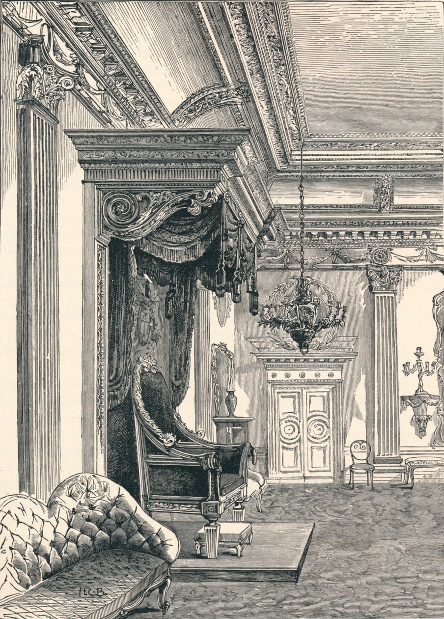 The Throne Room Dublin Castle, 1896 od Unbekannt
