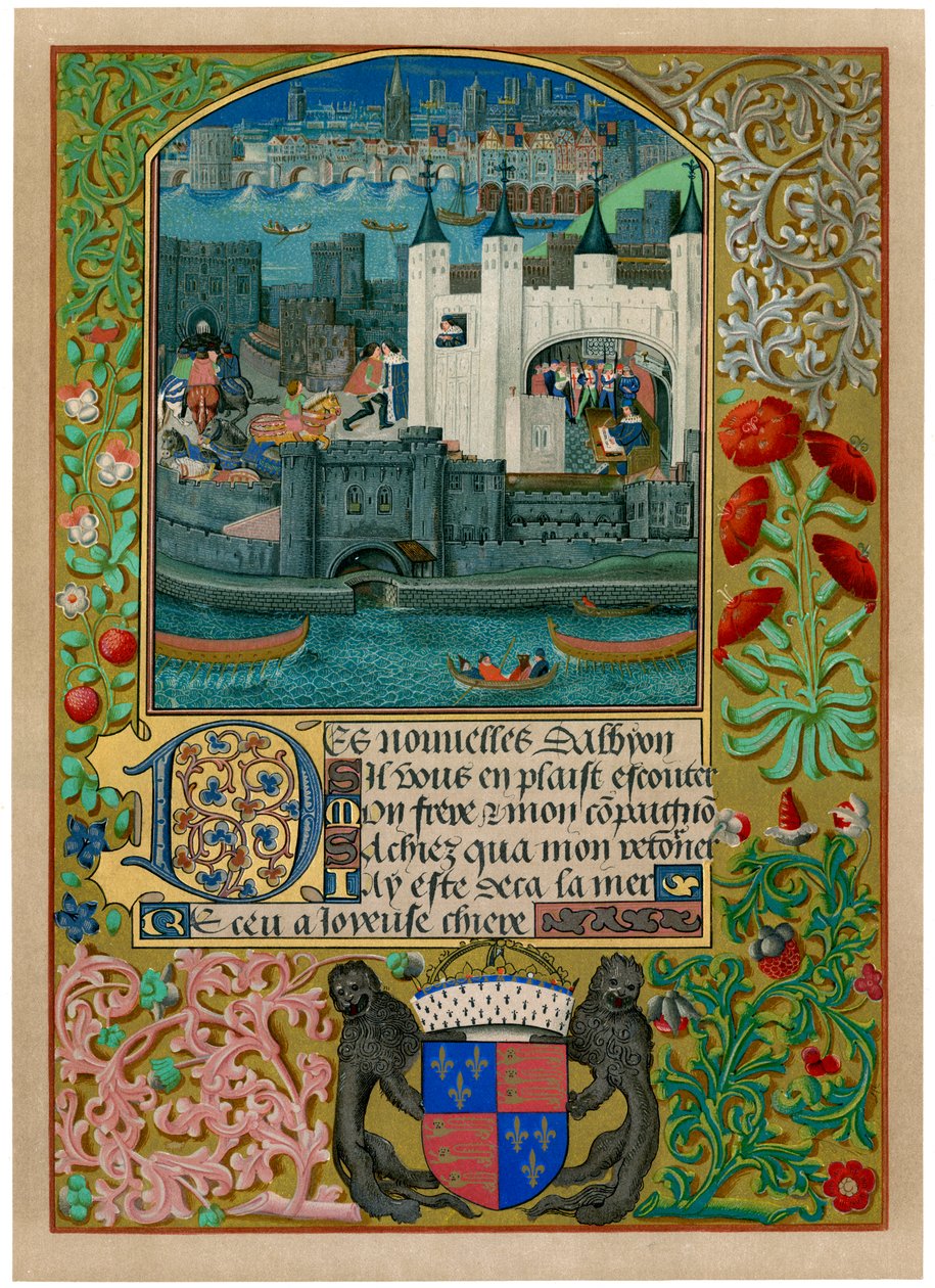 Tower of London s London Bridge, c1500, c1901 od Unbekannt
