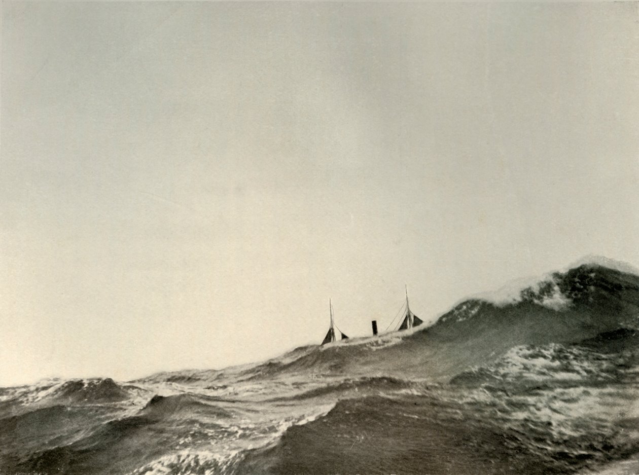 Vlečný parník Koonya...v těžkém moři, 1908, 1909 od Unbekannt