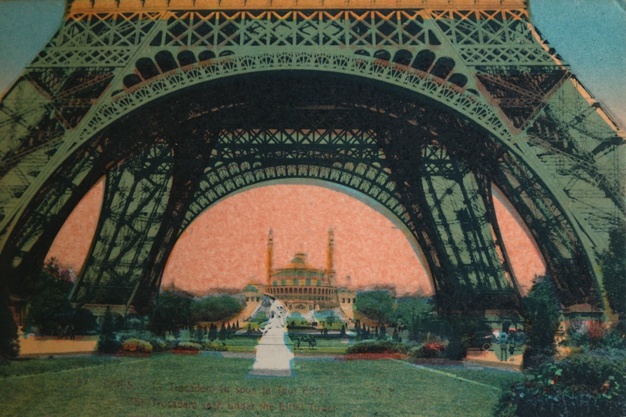 Trocadéro viděné pod Eiffelovou věží, Paříž, c1920 od Unbekannt