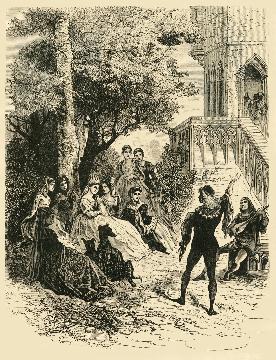 Trouvere Adenes na dvoře královny Marie Brabantské, 1274-1285, 1890. od Unbekannt