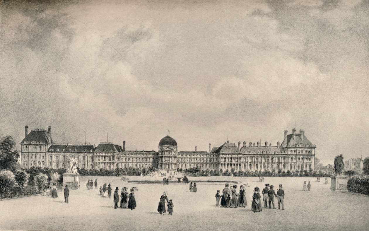 Palác Tuileries ze zahrad, 1915 od Unbekannt