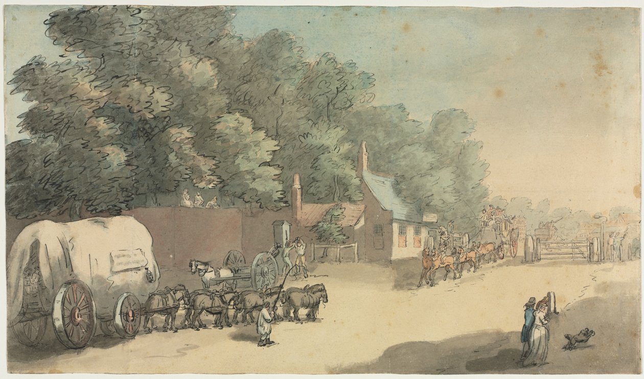Turnpike Gate, 1700s. od Unbekannt