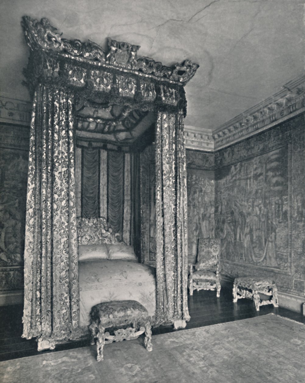 Benátští velvyslanci Rom v Knole. The Bedstead Made for James I, The Chair and Stolice of the od Unbekannt